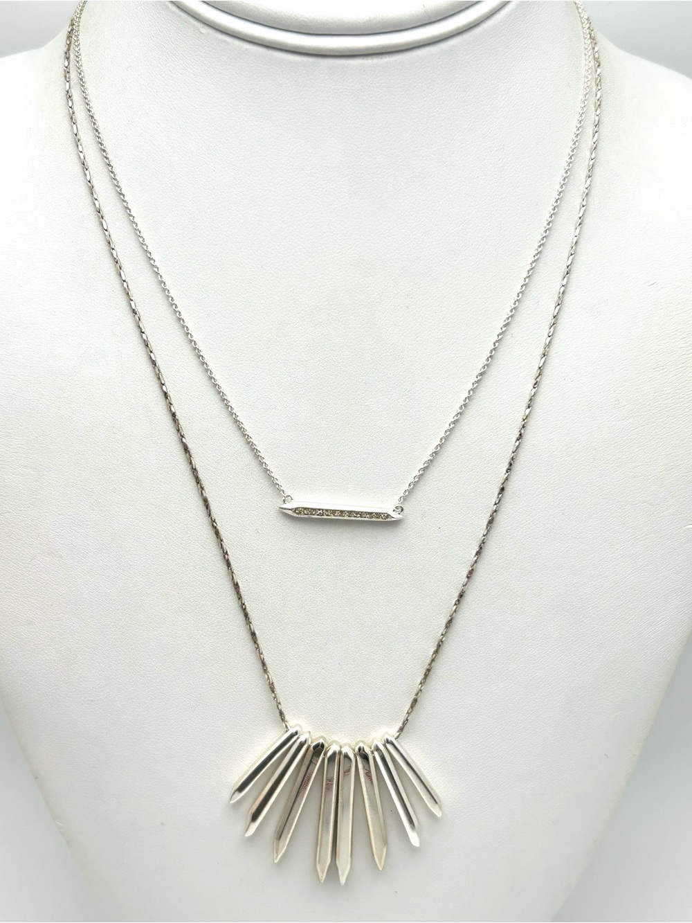 Stella & Dot Rebel Convertible Silver Necklace